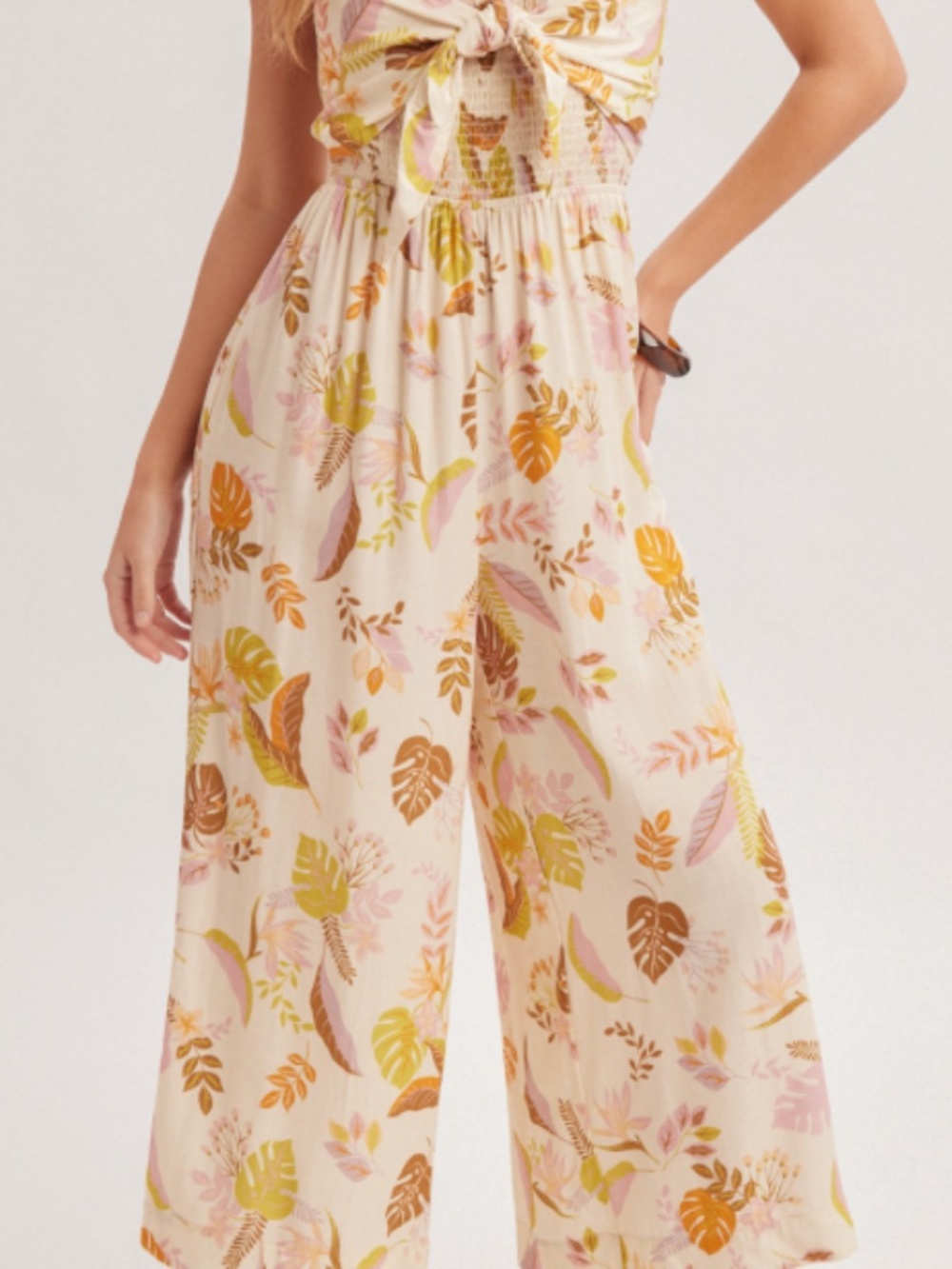 NWT Hem & Thread strapless crop jumpsuit